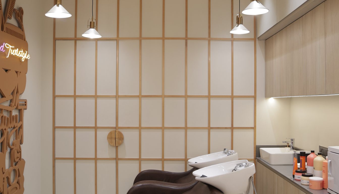 Hair wash and spa station at Twistyle Hair and Beauty Salon, South Bopal, Ahmedabad