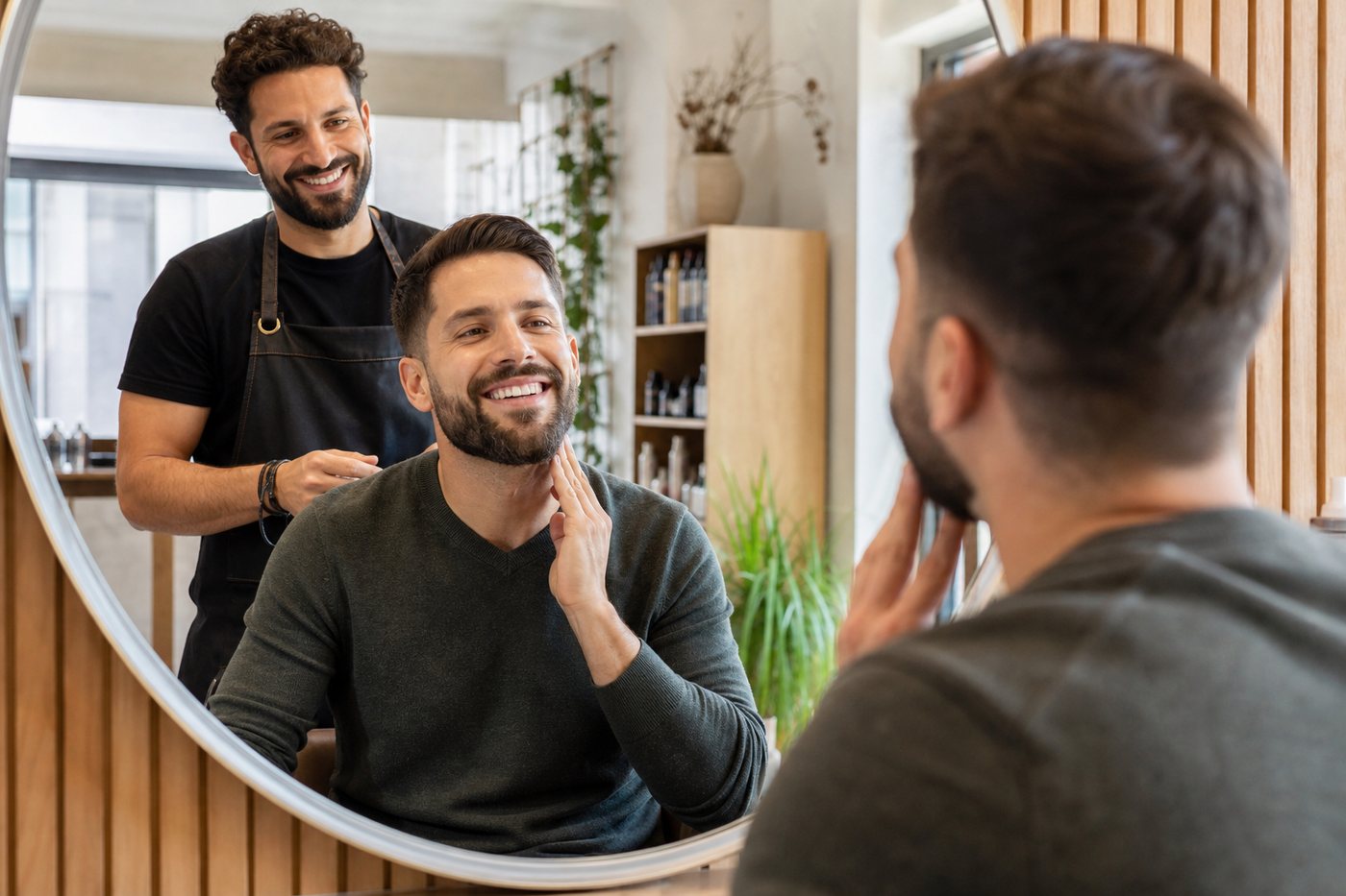 Men's haircut and beard grooming at Twistyle unisex salon, South Bopal, Ahmedabad