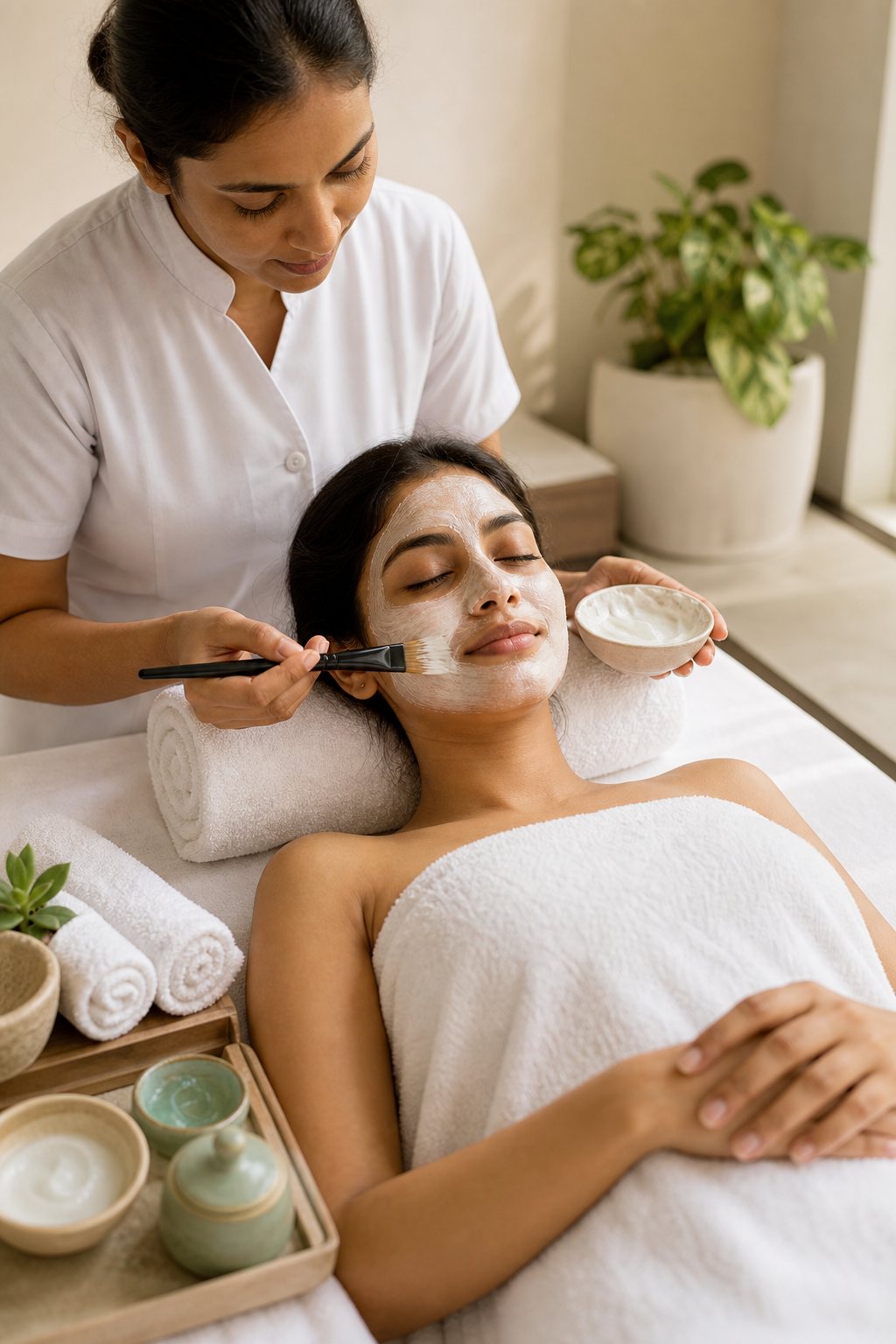 Pre-bridal facial treatment at Twistyle Hair and Beauty Salon, South Bopal, Ahmedabad