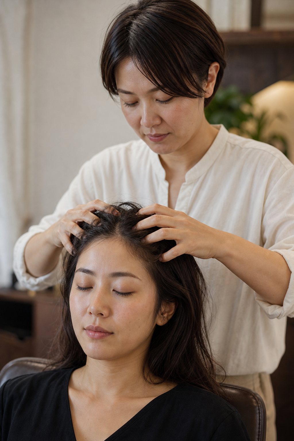 Scalp and head massage at Twistyle Hair and Beauty Salon, South Bopal